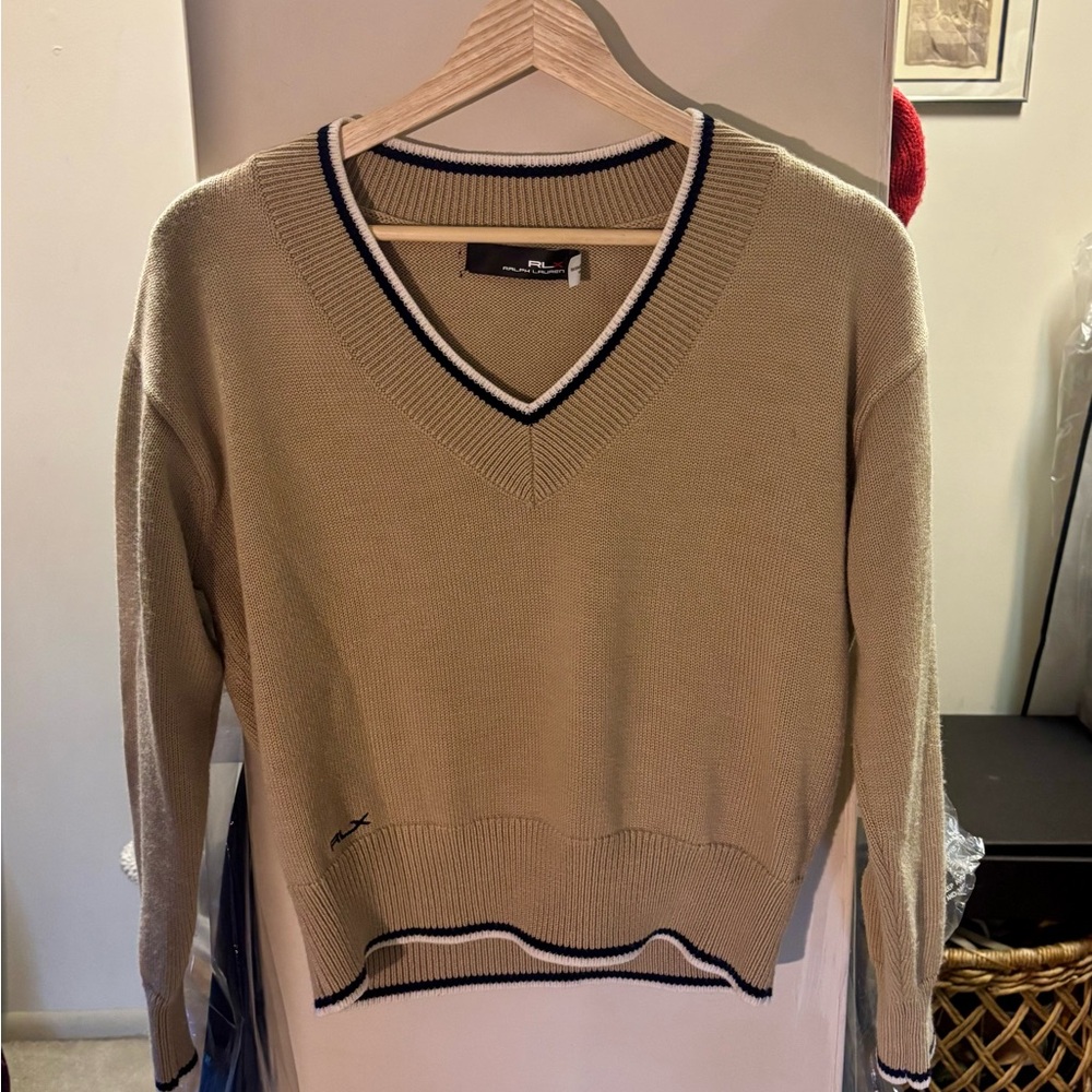 RLX RALPH LAUREN LS Cricket Sweater Classic Khaki Heather - XS - Picture 3 of 5